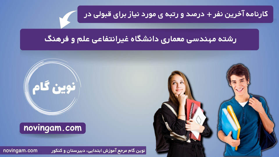کارنامه آخرین قبولی مهندسی معماری غیرانتفاعی علم و فرهنگ