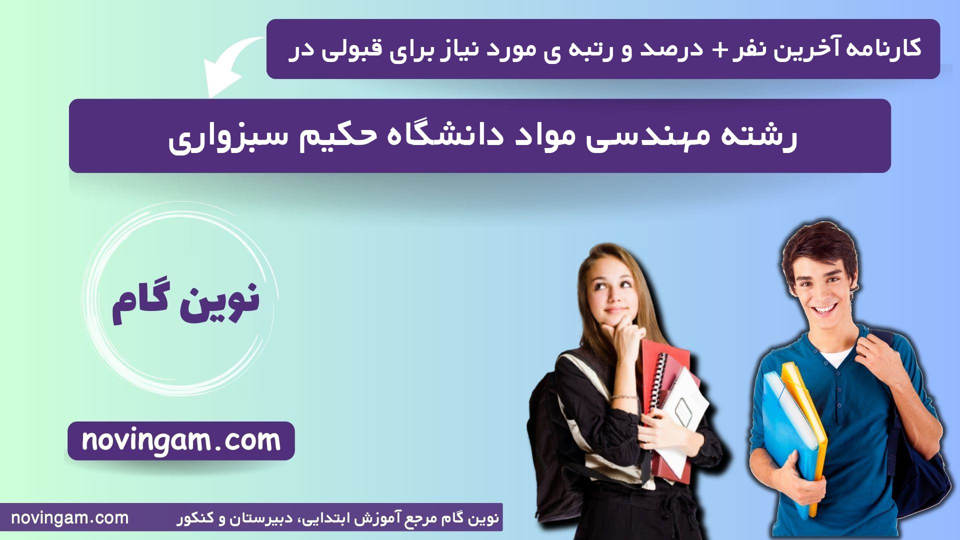 کارنامه آخرین قبولی مهندسی مواد حكیم سبزواری