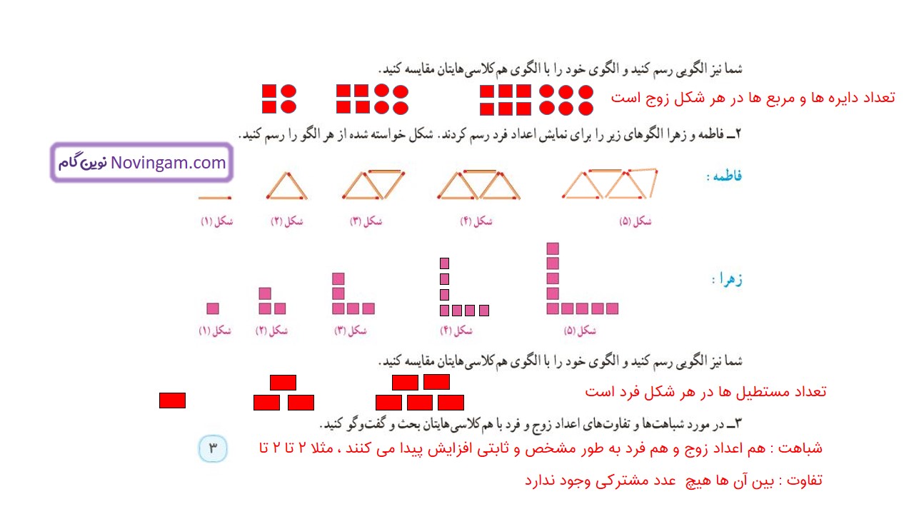 جواب صفحه ۳ ریاضی ششم قسمت دوم