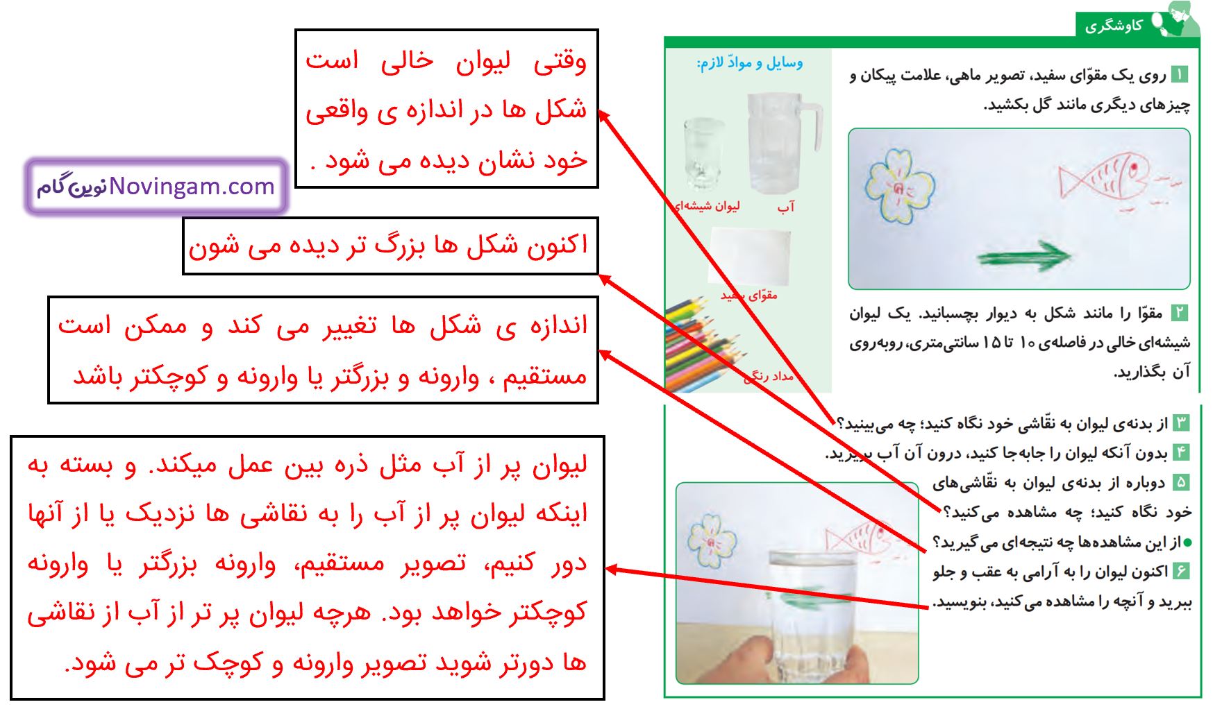 جواب کاوشگری صفحه 23 و 24 علوم پایه پنجم