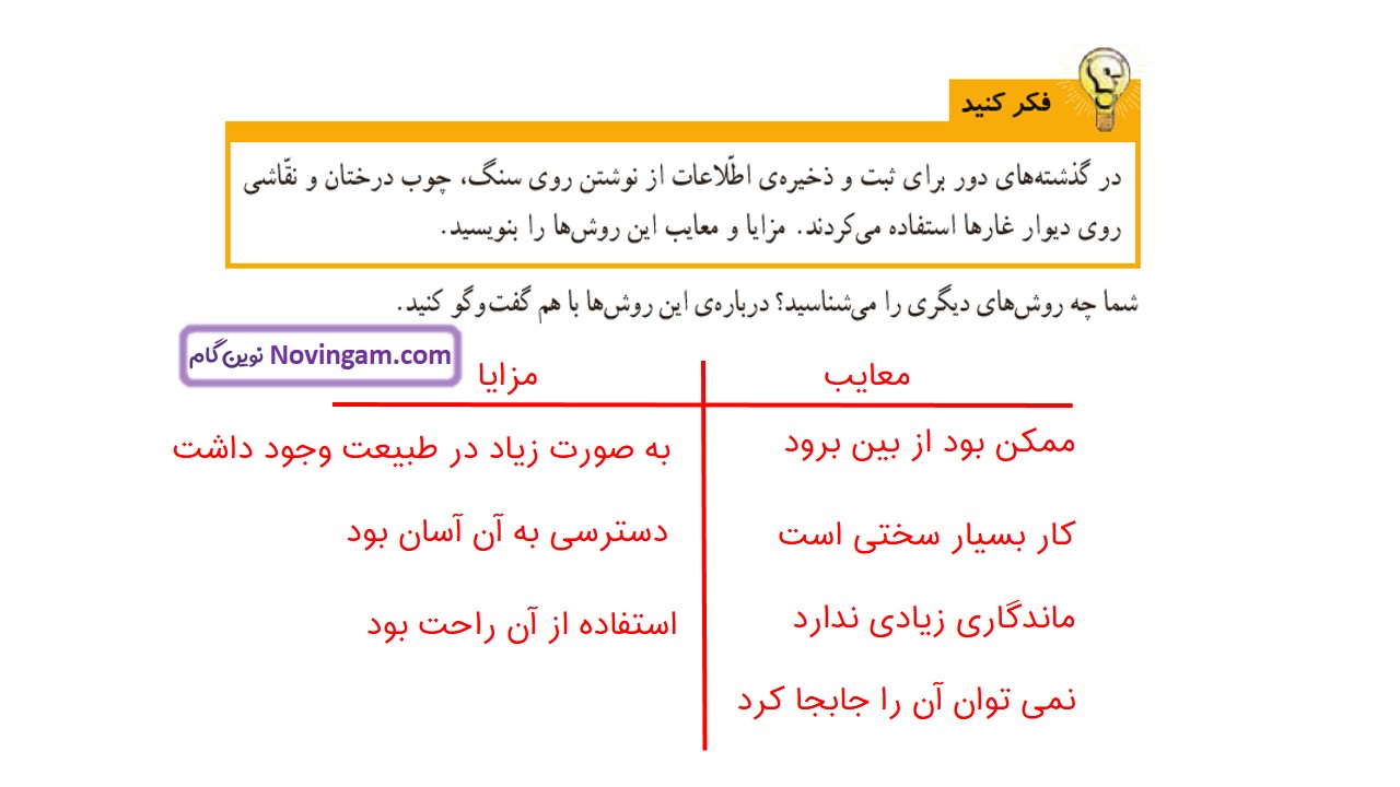 جواب صفحه 8 و 9 علوم ششم قسمت اول