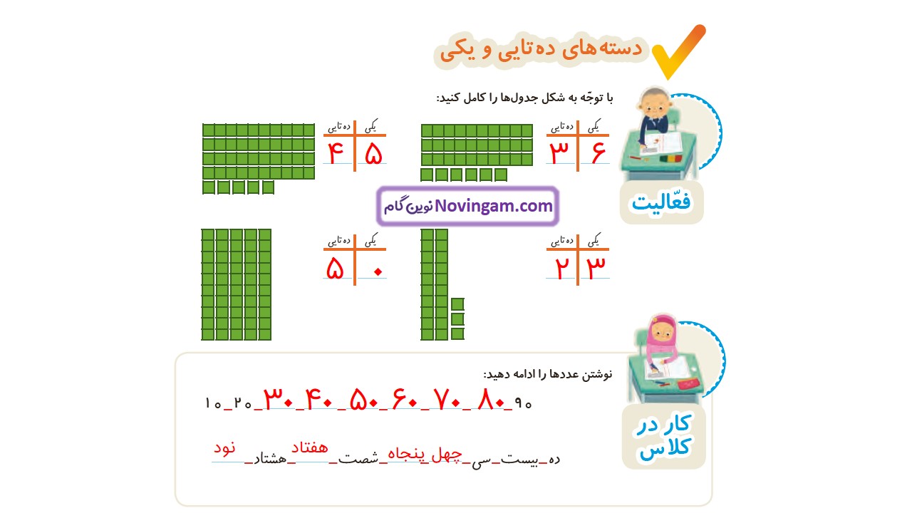جواب صفحه 5 ریاضی دوم