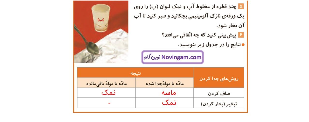 جواب صفحه ۱۲ و ۱۳ و ۱۴ علوم چهارم قسمت سوم