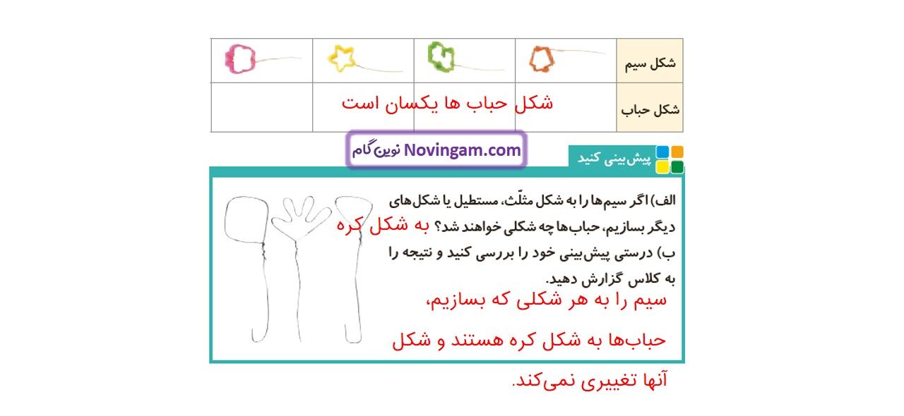 جواب صفحه ۳ علوم چهارم