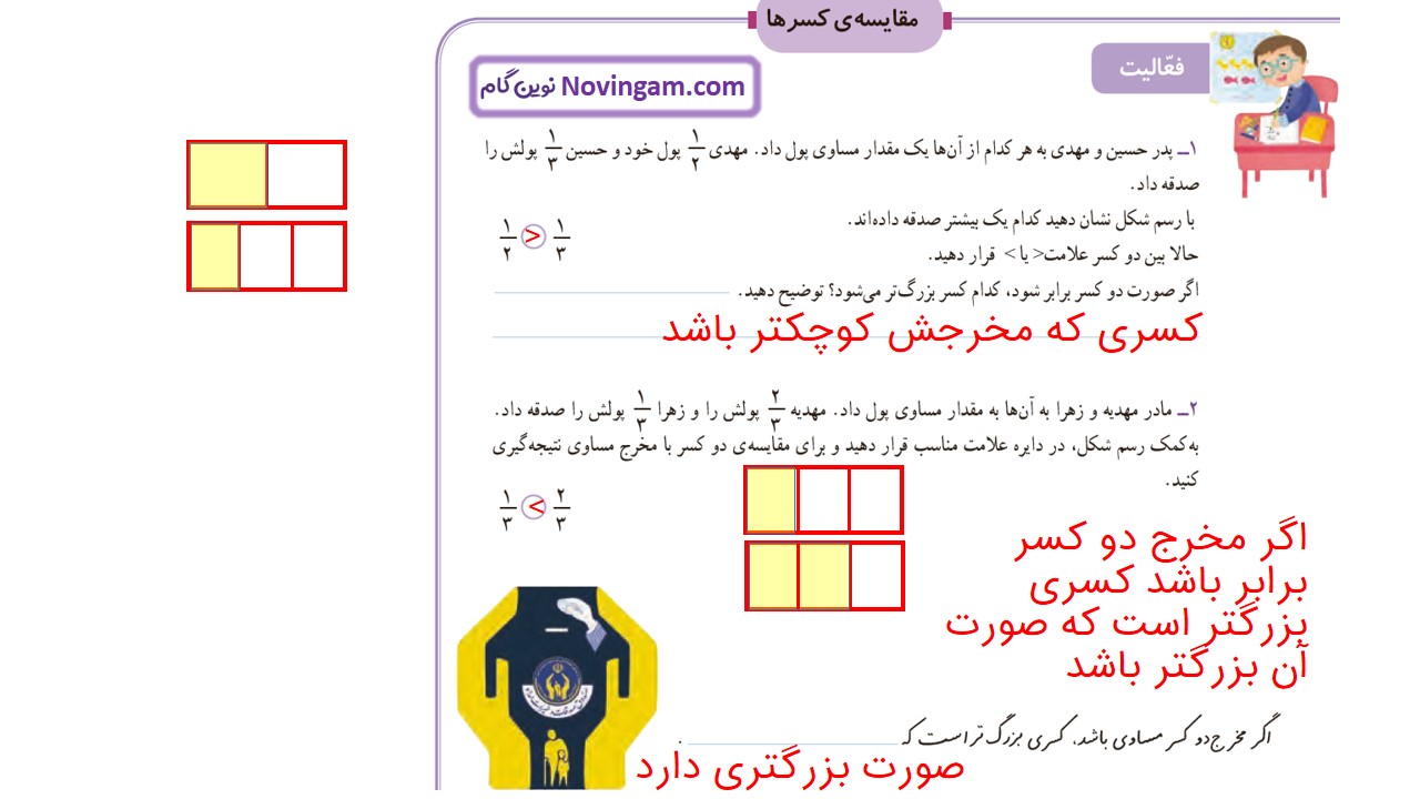 جواب صفحه ۵۵ و ۵۶ ریاضی سوم قسمت اول