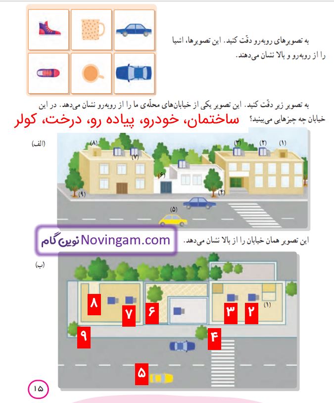 جواب سوالات متن صفحه 15 مطالعات چهارم