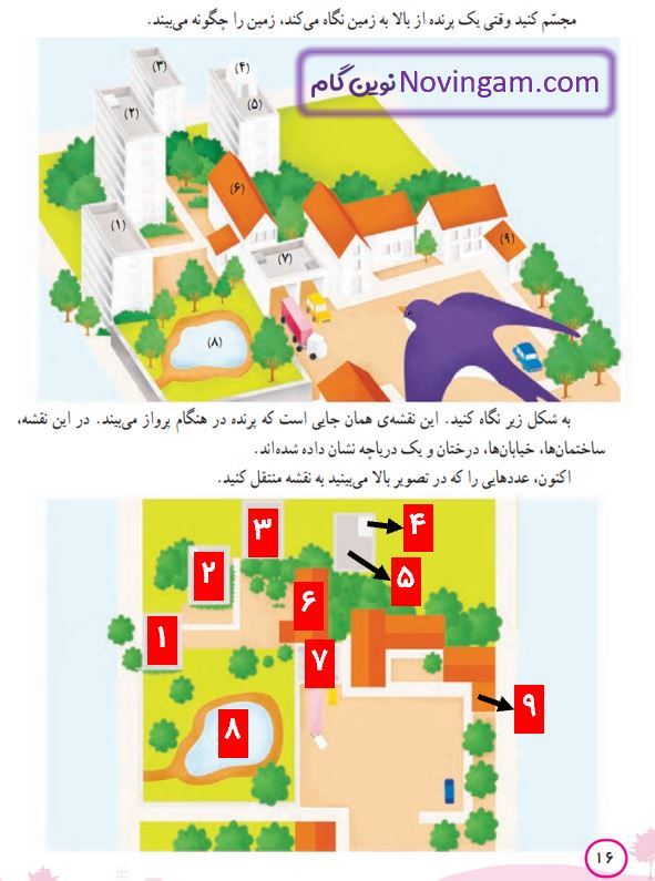 جواب سوالات متن صفحه 16 مطالعات چهارم