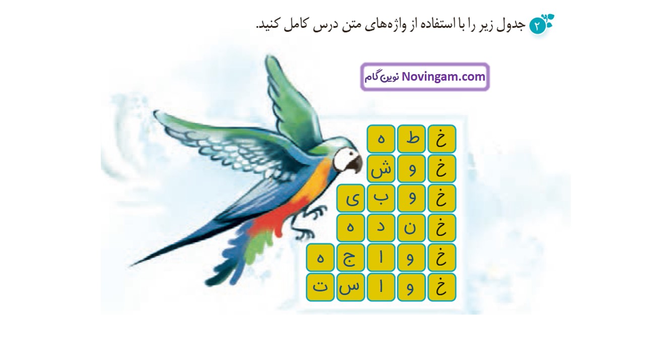 جواب صفحه ۳۱ و ۳۲ و ۳۳ نگارش چهارم قسمت دوم