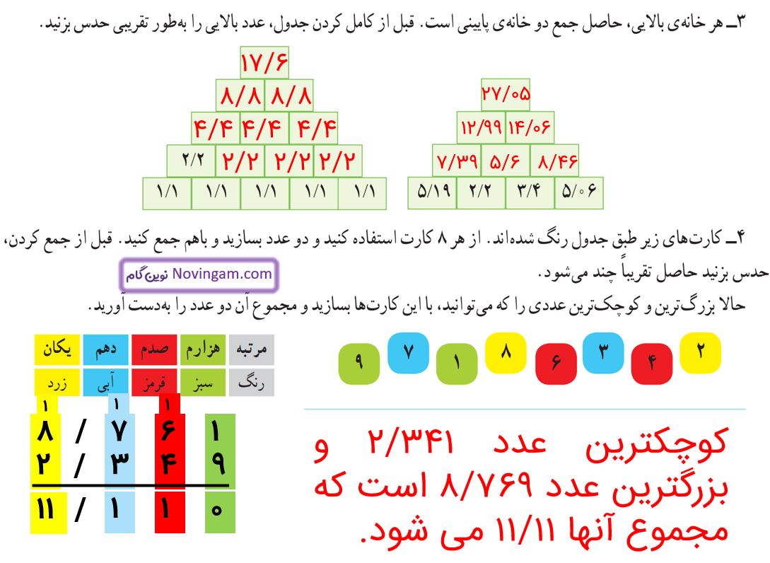 جواب تمرین صفحه 95 ریاضی پنجم قسمت 3