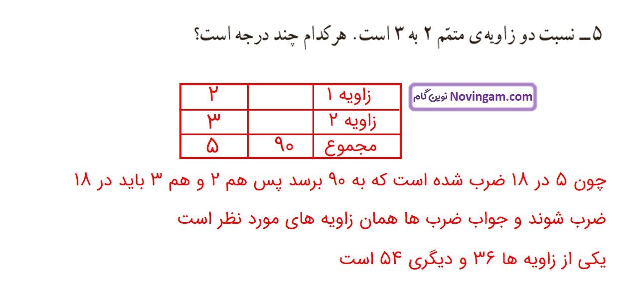جواب صفحه ۱۰۴ و ۱۰۵ ریاضی ششم قسمت ششم