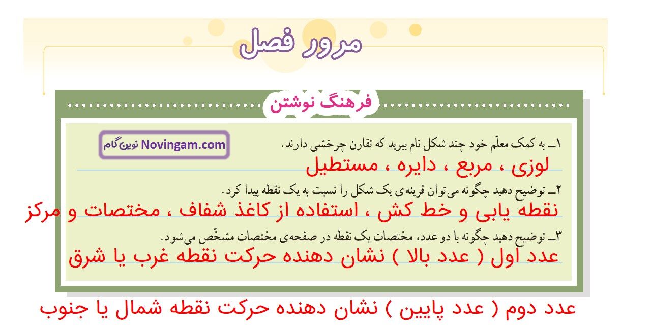 جواب صفحه ۸۳ و ۸۴ و ۸۵ ریاضی ششم