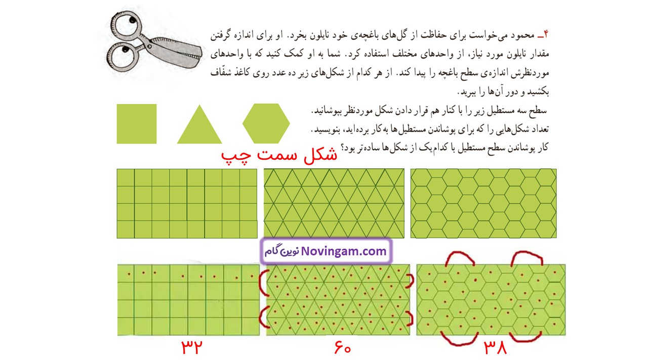جواب صفحه ۸۸ ریاضی سوم قسمت سوم