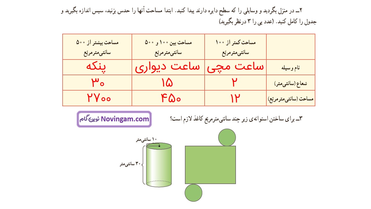 جواب صفحه ۹۸ و ۹۹ و ۱۰۰ و ۱۰۱ ریاضی ششم قسمت دوازدهم