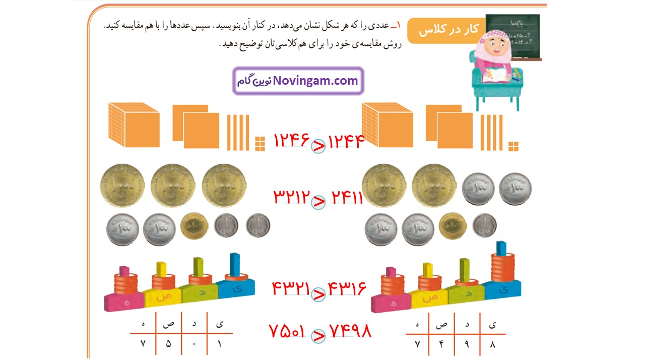 جواب صفحه ۱۰۱ ریاضی سوم قسمت اول