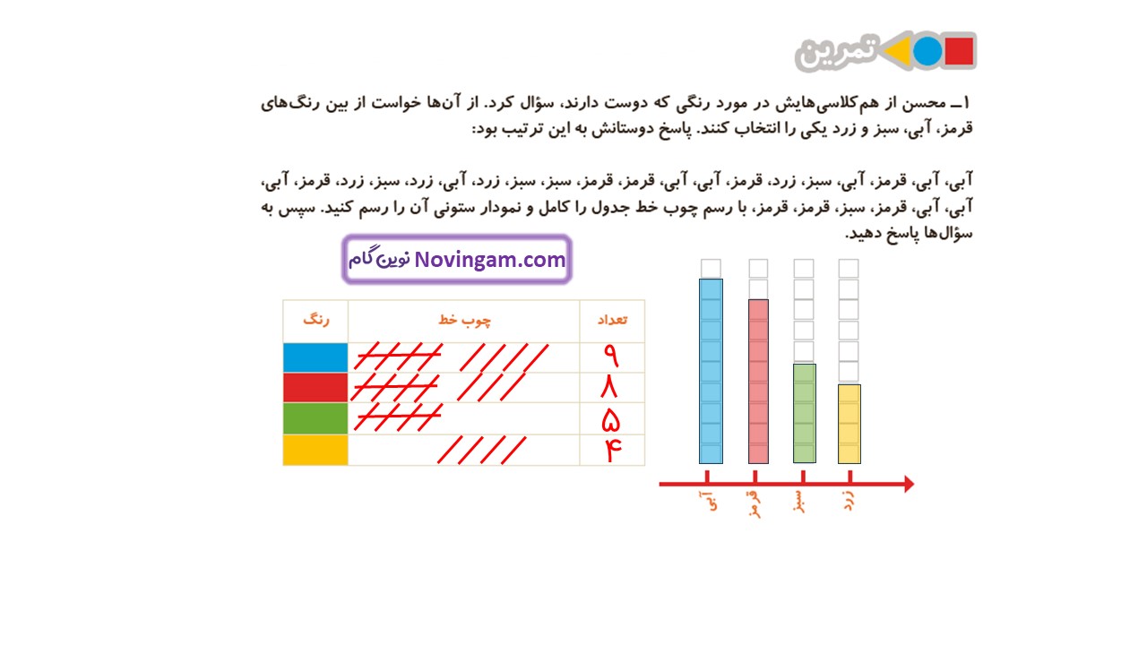 جواب صفحه ۱۴۲ و ۱۴۳ ریاضی دوم قسمت دوم