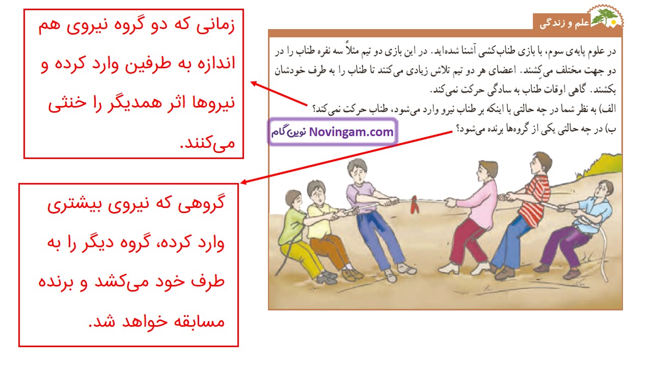 جواب صفحه ۴۴ و ۴۵ علوم ششم قسمت دوم