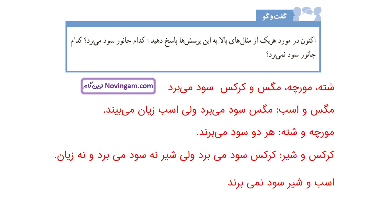 جواب صفحه ۸۹ علوم ششم
