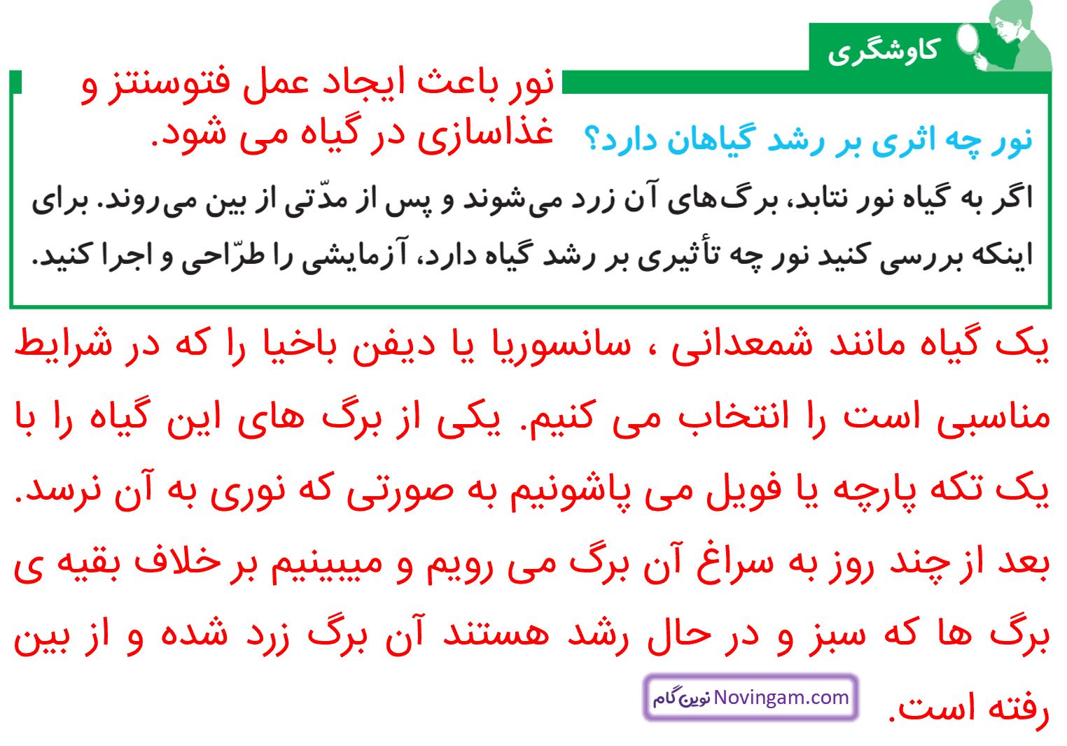 جواب کاوشگری صفحه 97 علوم پنجم