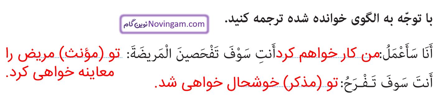 ترجمه ابتدای صفحه 39 عربی هشتم