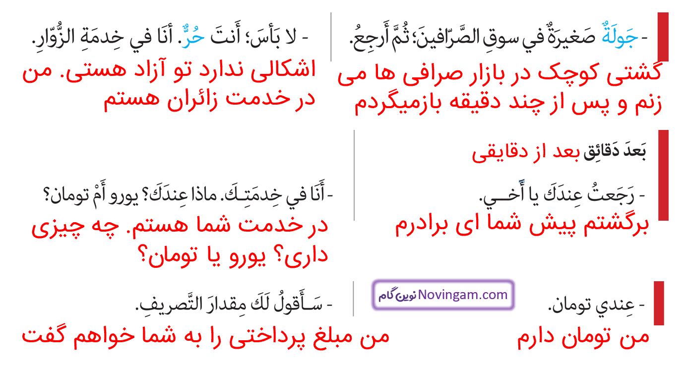 ترجمه الاربعینیات صفحه 70 عربی هشتم قسمت 2