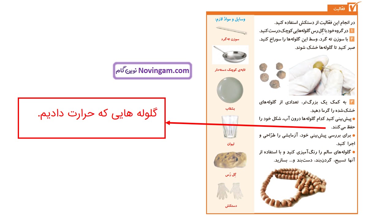 جواب صفحه ۵۵ علوم چهارم