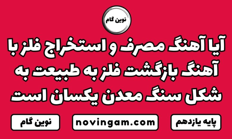 آیا آهنگ مصرف و استخراج فلز با آهنگ بازگشت فلز به طبیعت به شكل سنگ معدن یكسان است