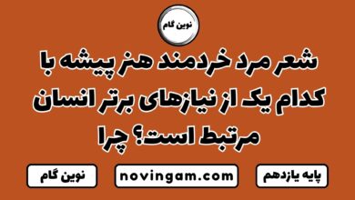 شعر مرد خردمند هنر پیشه با کدام یک از نیازهای برتر انسان مرتبط است
