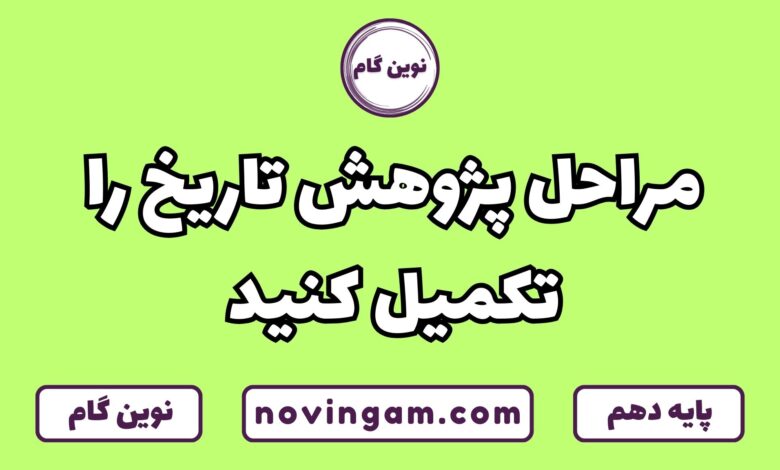مراحل پژوهش تاریخ