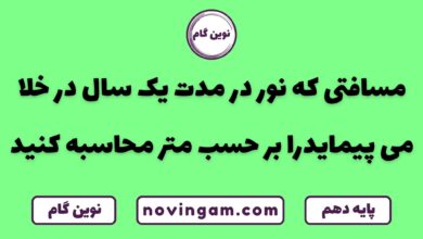 مسافتی که نور در یک سال در خلا می پیماید