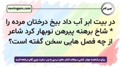 در بیت ابر آب داد بیخ درختان مرده را * شاخ برهنه پیرهن نوبهار کرد شاعر از چه فصل هایی سخن گفته است
