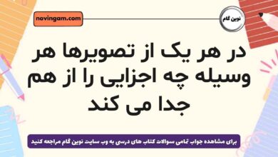 در هر یک از تصویرها هر وسیله چه اجزایی را از هم جدا می کند