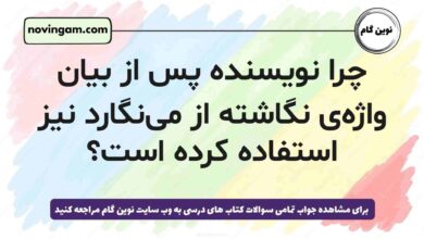 چرا نویسنده پس از بیان واژه‌ی نگاشته از می‌نگارد نیز استفاده کرده است