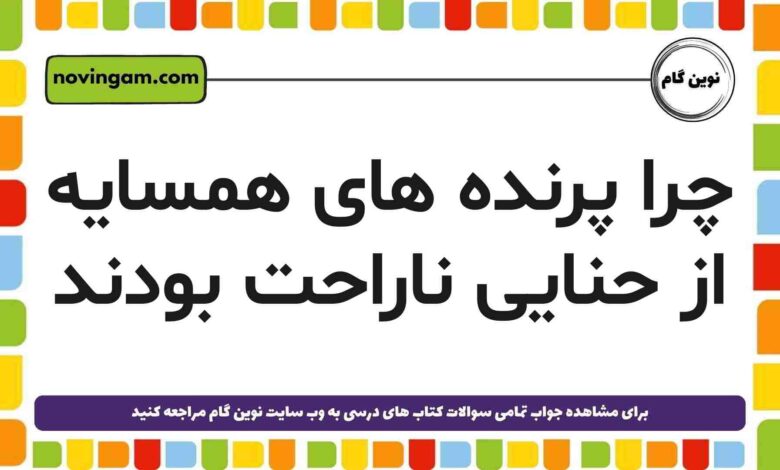 چرا پرنده های همسایه از حنایی ناراحت بودند [مشاهده پاسخ]