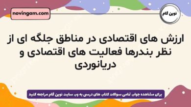 ارزش های اقتصادی در مناطق جلگه ای از نظر بندرها فعالیت های اقتصادی و دریانوردی