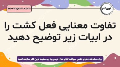 تفاوت معنایی فعل کشت را در ابیات زیر توضیح دهید