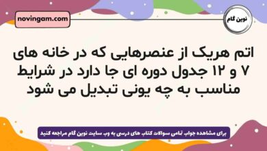 اتم هریک از عنصرهایی که در خانه های ۷ و ۱۲ جدول دوره ای جا دارد در شرایط مناسب به چه یونی تبدیل می شود