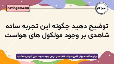 توضیح دهید چگونه این تجربه ساده شاهدی بر وجود مولکول های هواست فیزیک دهم