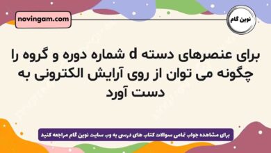 برای عنصرهای دسته d شماره دوره و گروه را چگونه می توان از روی آرایش الکترونی به دست آورد شیمی دهم