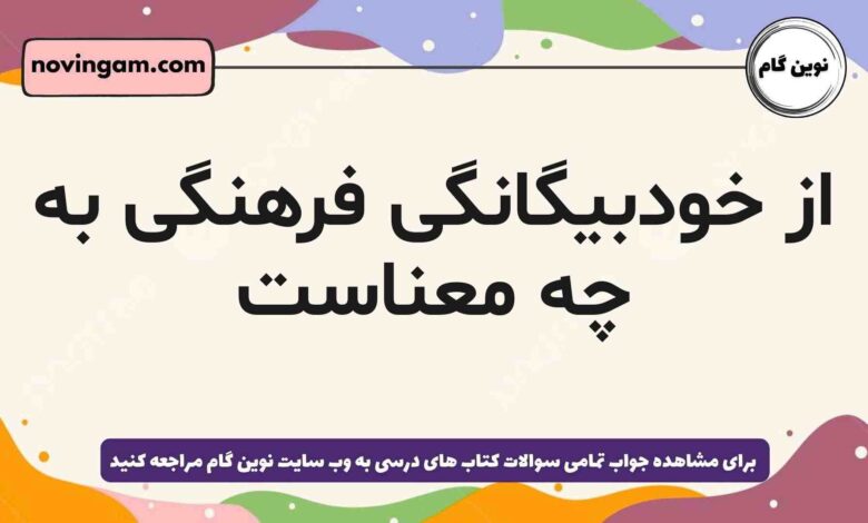 از خودبیگانگی فرهنگی به چه معناست