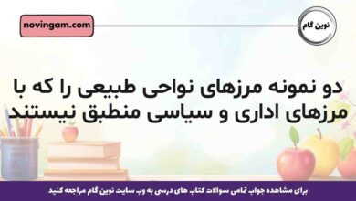 دو نمونه مرزهای نواحی طبیعی را که با مرزهای اداری و سیاسی منطبق نیستند