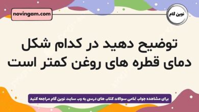 توضیح دهید در کدام شکل دمای قطره های روغن کمتر است