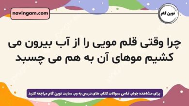 چرا وقتی قلم مویی را از آب بیرون می کشیم موهای آن به هم می چسبد