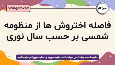 فاصله اختروش ها از منظومه شمسی بر حسب سال نوری