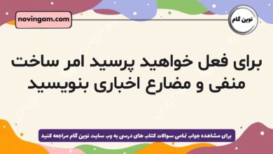برای فعل خواهید پرسید امر ساخت منفی و مضارع اخباری بنویسید فارسی دهم