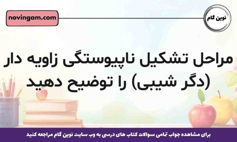 مراحل تشکیل ناپیوستگی زاویه دار (دگر شیبی) را توضیح دهید