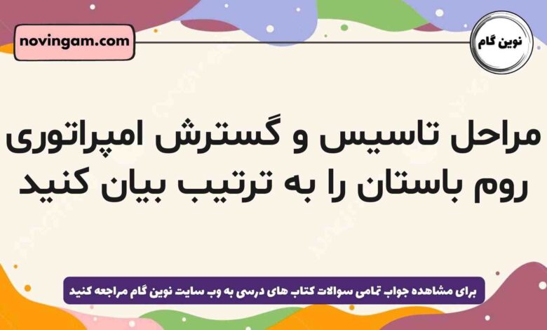 مراحل تاسیس و گسترش امپراتوری روم باستان را به ترتیب بیان کنید