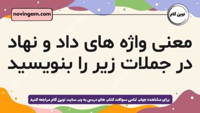 معنی واژه های داد و نهاد در جملات زیر را بنویسید