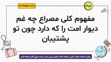 مفهوم کلی مصراع چه غم دیوار امت را که دارد چون تو پشتیبان