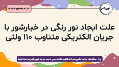 علت ایجاد نور رنگی در خیارشور با جریان الکتریکی متناوب ۱۱۰ ولتی