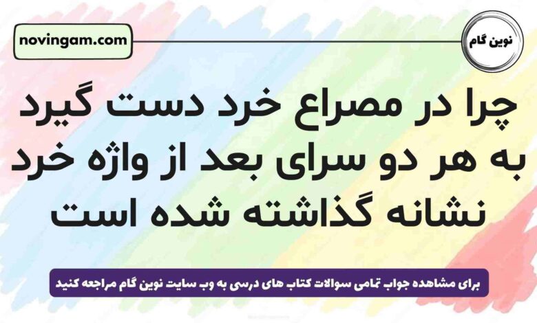 چرا در مصراع خرد دست گیرد به هر دو سرای بعد از واژه خرد نشانه گذاشته شده است